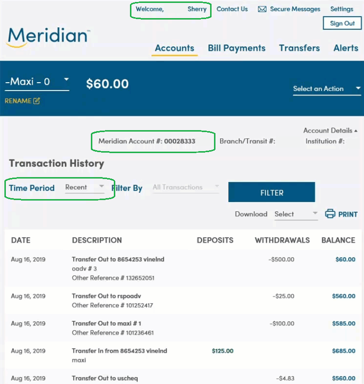 bank statement mortgage canada example