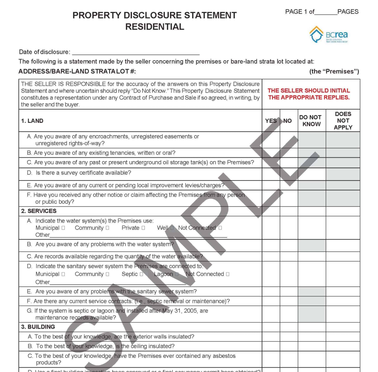 PDS sample mortgage BC